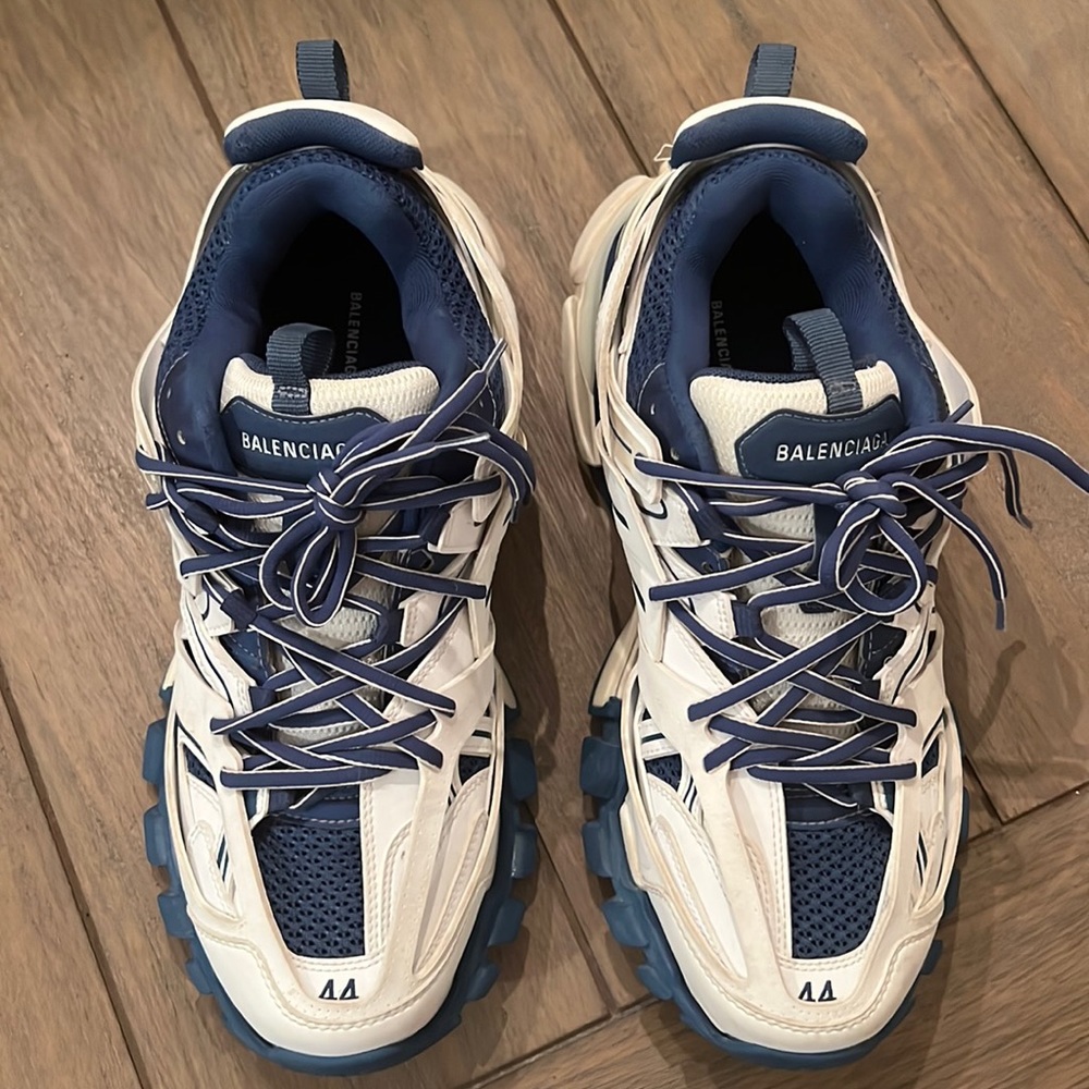 Blue white men Balenciaga sneaker